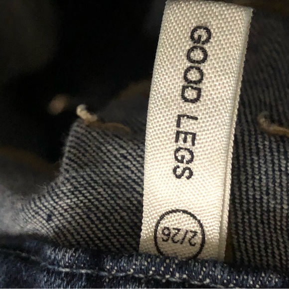 Good American Good Legs High Waist Crop Distressed Skinny Jeans 2/26 Médium wash - Picture 14 of 15